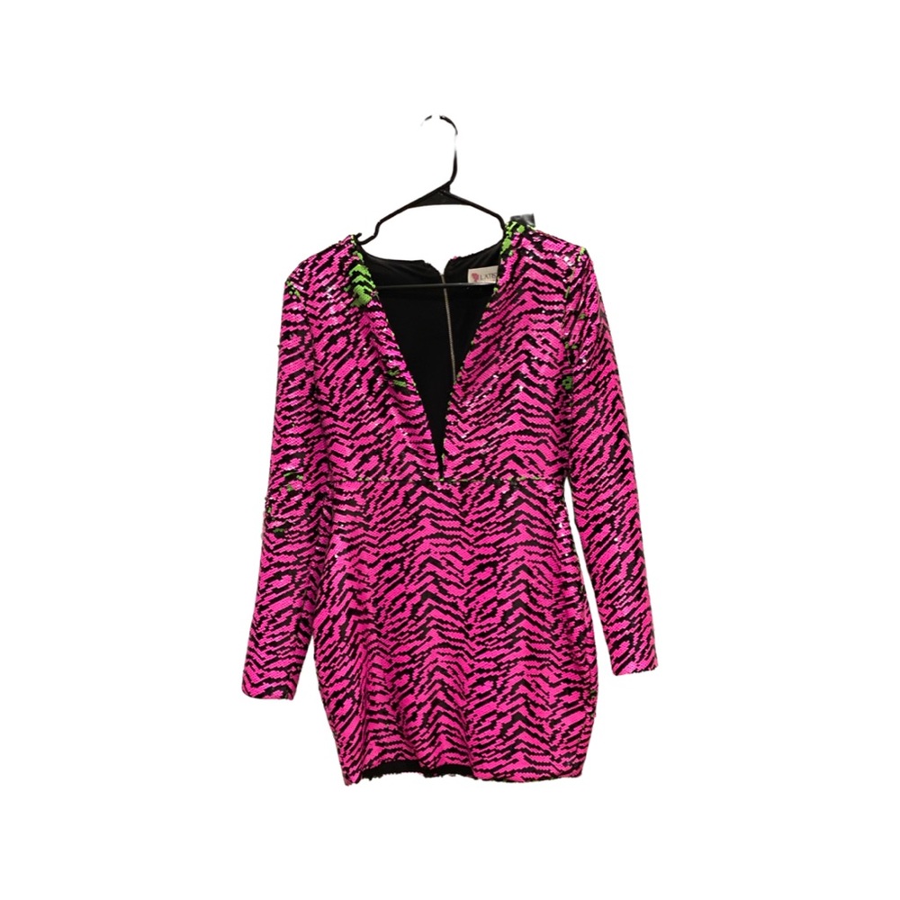 Neon Pink to Neon Green Reversible Sequin Dress